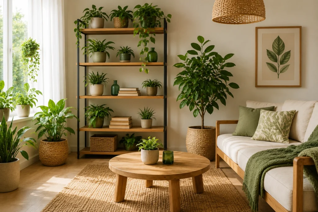 Hogar eco con soluciones sostenibles y ahorro energético